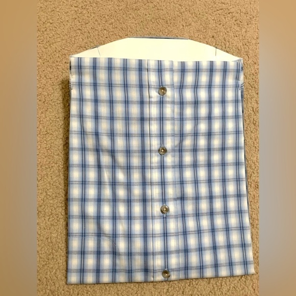 Men’s Susquehanna Trail Outfitters Blue Plaid SHORT Sleeve Button Down Shirt - Picture 3 of 3